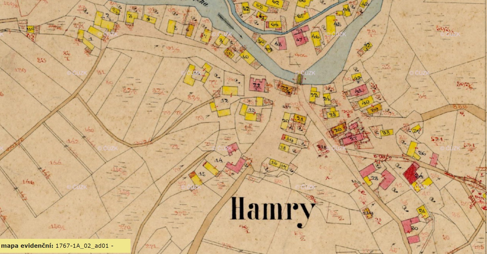 Historické mapy Hamry